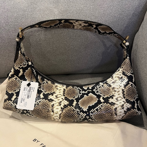 NEW By Far Leather Snakeskin Pattern Y2K Style Shoulder Bag - Picture 7 of 13